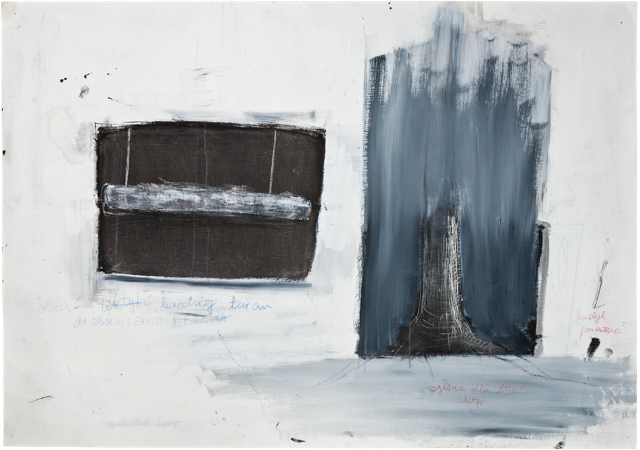 Bois 24, 2011, 50,6 x 72 cm, encre et acrylique sur carton