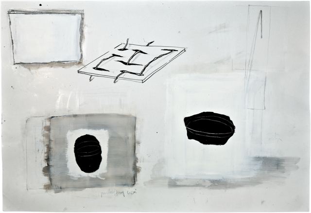 Bois 8, 2010, 49,4 x 72 cm, encre et acrylique sur carton