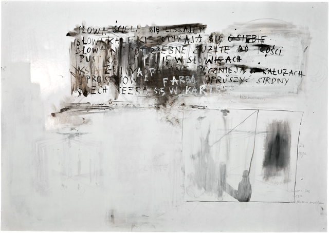 Écritures 11, 2011, 50,7 x 72 cm, encre et acrylique sur carton