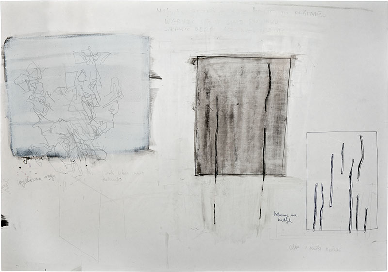 Karina Waschko, Bois 13, 2010, 49 x 70 cm, encre et acrylique sur carton 