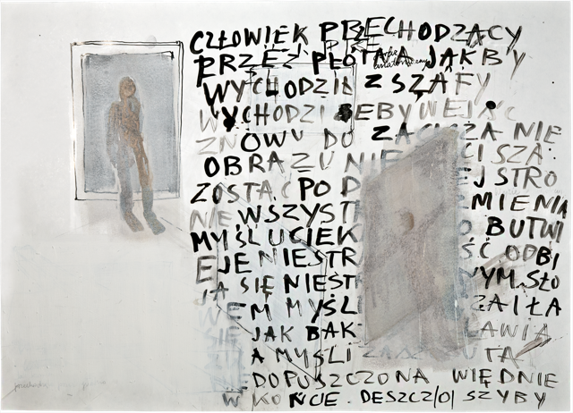 Écritures 8, 2011, 50 x 70 cm, encre et acrylique sur carton