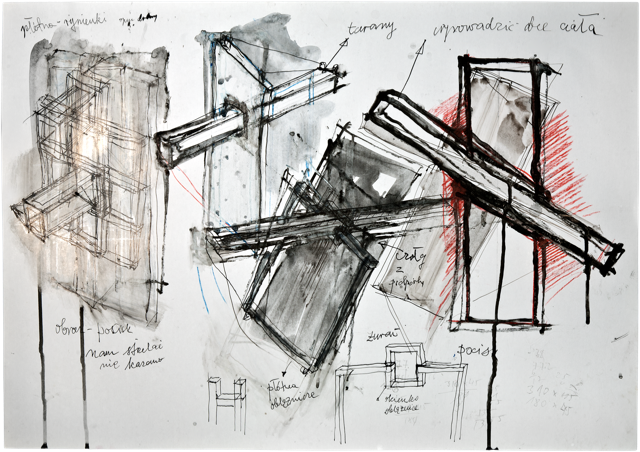 Bois 4, 2010, 50,7 x 72 cm, encre et acrylique sur carton