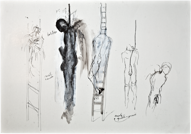 Anges 3, 2006, 71,9 x 50,6 cm, encre et acrylique sur carton