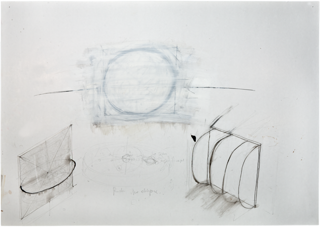Fils de fer 9, 2007, 50,7 x 72 cm, encre et acrylique sur carton
