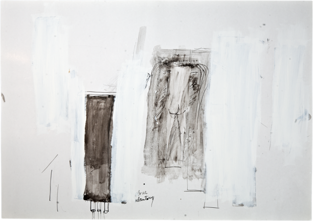 Anges 7, 2006, 50 x 72 cm, encre et acrylique sur carton