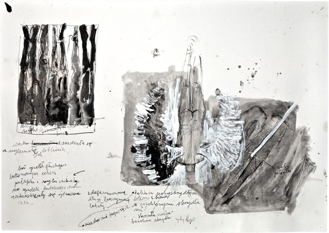 Anges 9, 2006, 50,6 x 72 cm, encre et acrylique sur carton